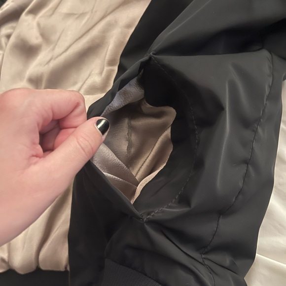 Old Navy black and salmon bomber jacket - Picture 6 of 7